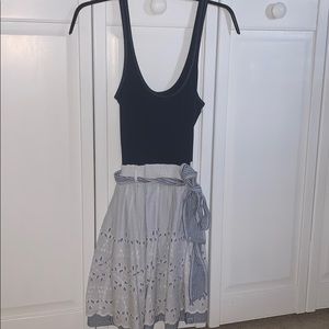Thin strap dress with belt